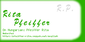 rita pfeiffer business card